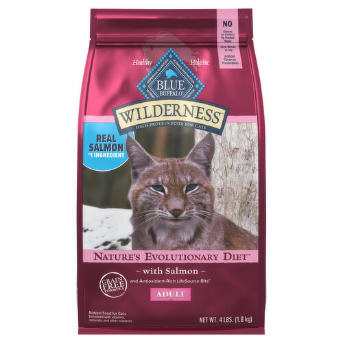 Blue Buffalo Food for Cats, with Salmon, Adult, Natures Evolutionary Diet