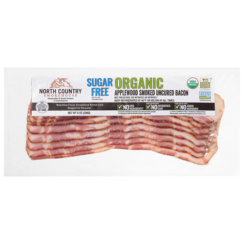 North Country Applewood Sugar Free Uncured Bacon