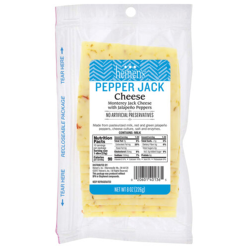 Heinen's Sliced Pepper Jack Cheese