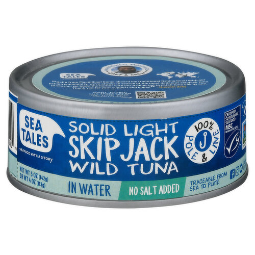 Sea Tales Skipjack Tuna in Water No Salt Added