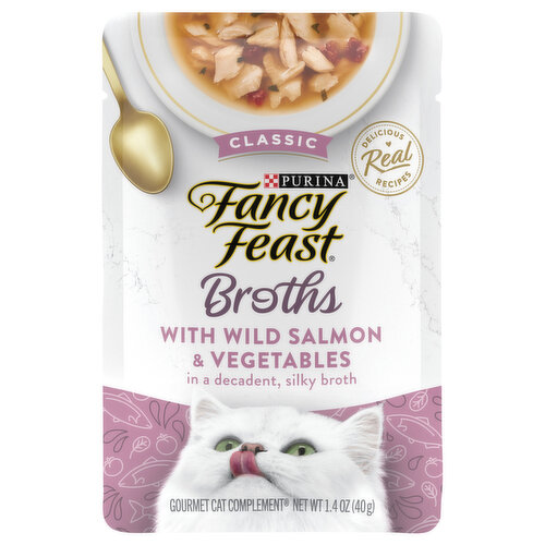 Fancy Feast Broths Classic Wild Salmon and Vegetables
