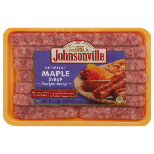 Johnsonville Sausage Vermont Maple Syrup Breakfast Sausage