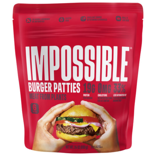 Impossible Burger Patties, Made from Plants