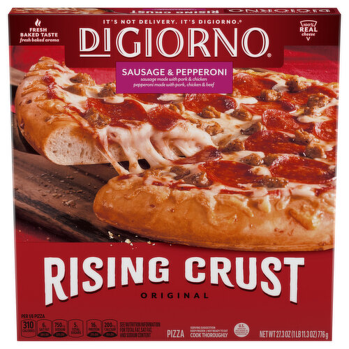DiGiorno Sausage & Pepperoni Frozen Pizza on a Rising Crust