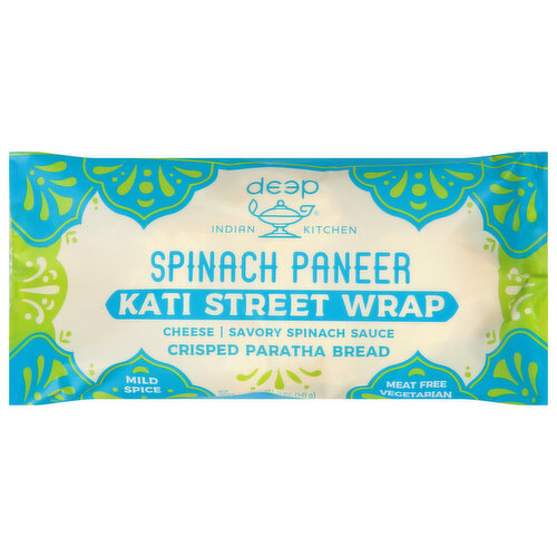 Deep Indian Kitchen Spinach Paneer Kati Street Wrap