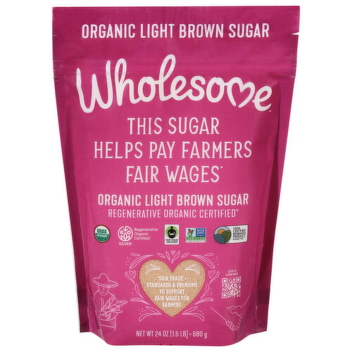 Wholesome Sugar, Organic, Light Brown