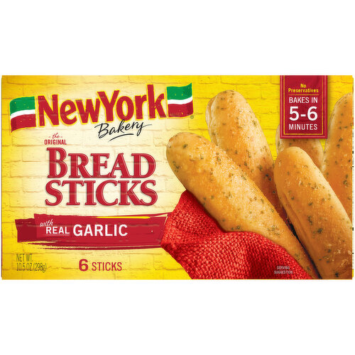New York Style Bread Sticks, The Original, Garlic