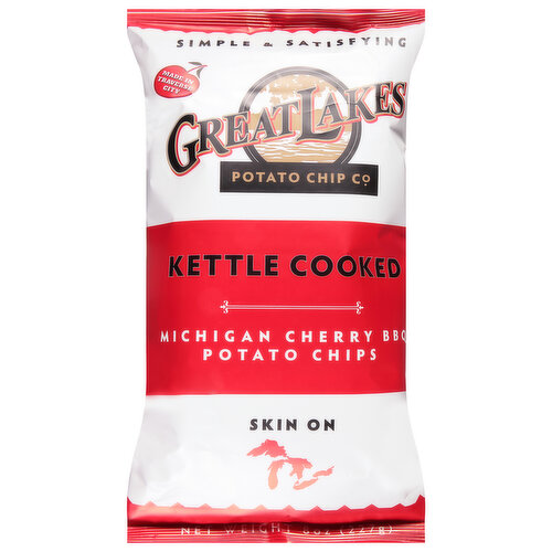 Great Lakes Potato Chip Potato Chips, Michigan Cherry BBQ, Kettle Cooked
