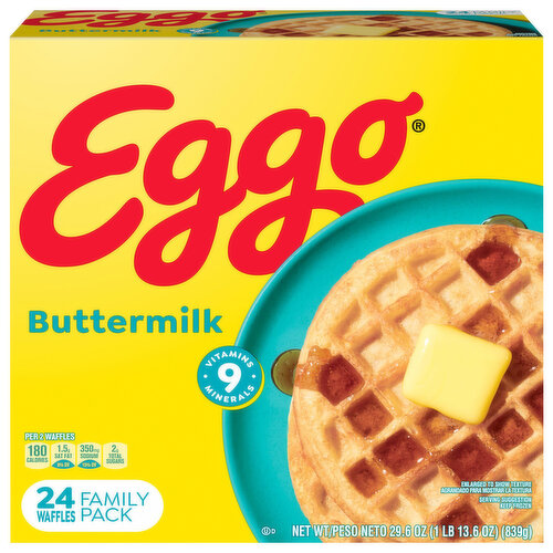 Eggo Frozen Waffles, Frozen Breakfast, Buttermilk