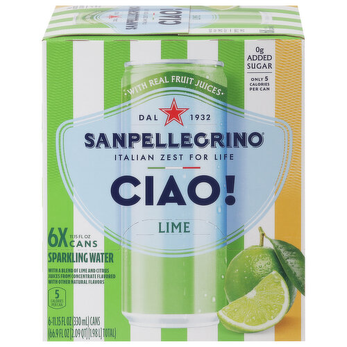 San Pellegrino Ciao! Sparkling Water Lime