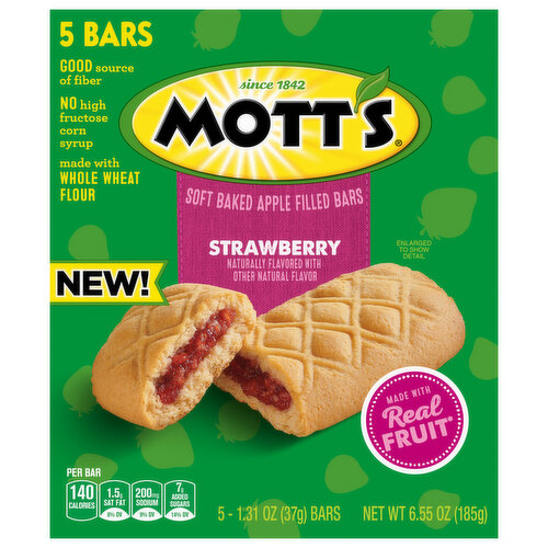 Mott's Soft Baked Apple Filled Bars Strawberry