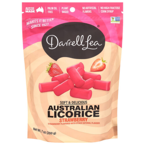 Darrell Lea Australian Licorice, Strawberry Flavored, Soft