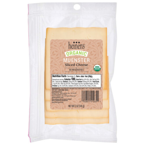 Heinen's Muenster Organic Sliced Cheese