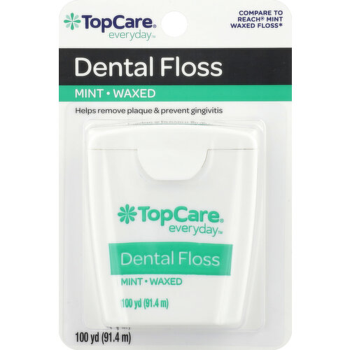 Top Care Dental Floss Waxed Mint