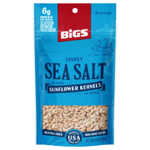 BiGS Simply Sea Salt Jumbo Sunflower Kernels