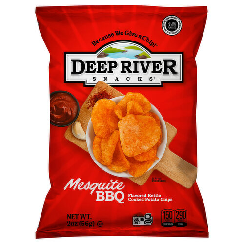 Deep River Snacks Potato Chips, Mesquite BBQ, Kettle Cooked