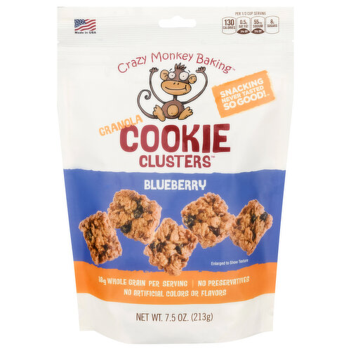 Crazy Monkey Baking Blueberry Granola Cookie Clusters