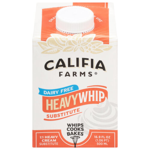 Califia Farms Heavy Whip Dairy Free Heavy Cream Substitute