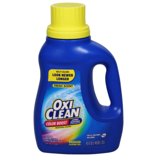 OxiClean Color Boost Color Brightener Plus Stain Remover Liquid Fresh Scent