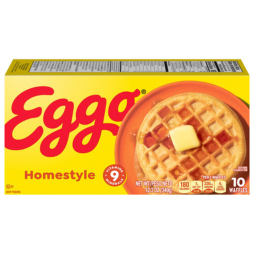 Eggo Frozen Waffles, Frozen Breakfast, Homestyle