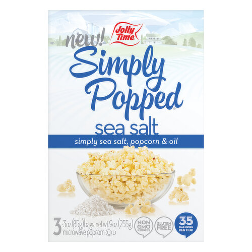 Jolly Time Popcorn, Microwave, Sea Salt
