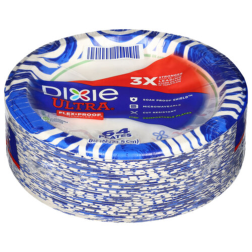 Dixie Ultra Paper Plates, 8.5 Inch Lunch and Dinner Plate (Designs May Vary)