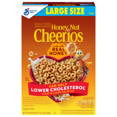 Honey Nut Cheerios Breakfast Cereal with Oats, Gluten Free