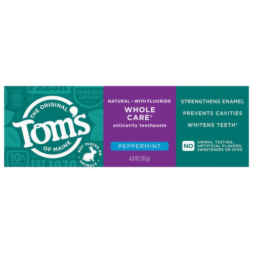 Toms Of Maine Toothpaste Peppermint Fluoride