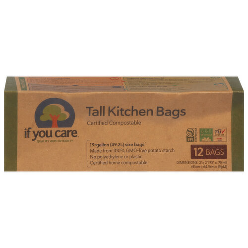 If You Care Drawstring Compostable Tall Kitchen Bags