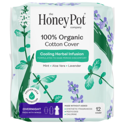Honey Pot Herbal Pads Overnight Wings