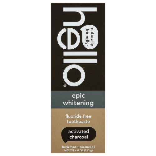 Hello Activated Charcoal Fluoride Free Whitening