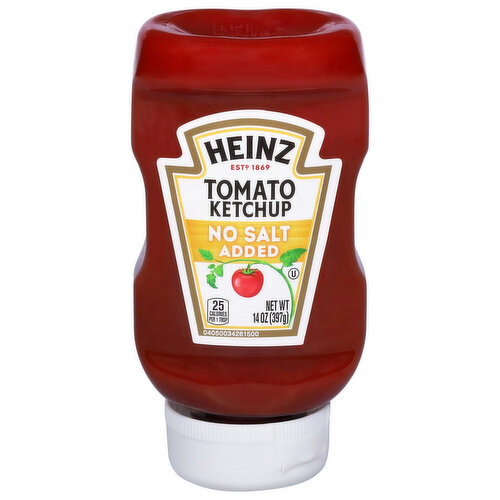 Heinz No Salt Added Ketchup Tomato
