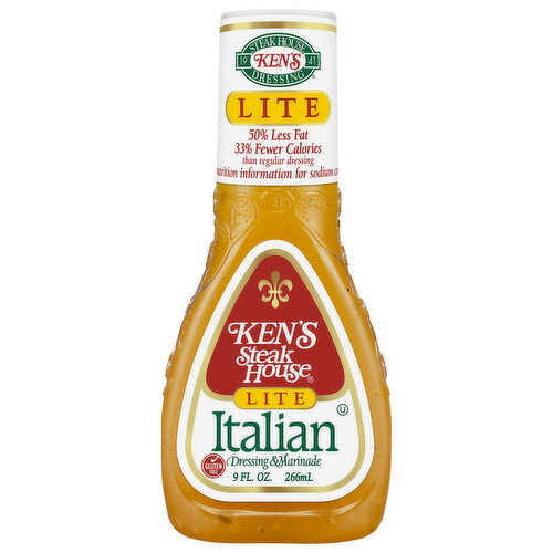 Ken's Steak House Dressing & Marinade, Lite, Italian