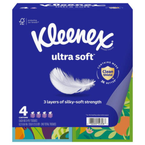 Kleenex Tissues, Ultra Soft Cube Box Multipack