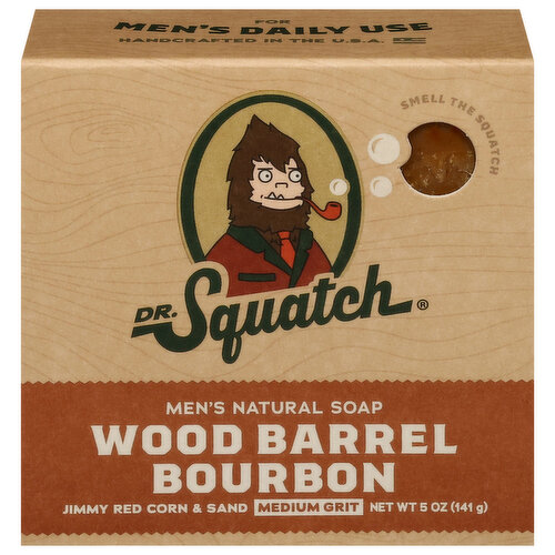 Dr. Squatch Wood Barrel Bourbon Bar Soap