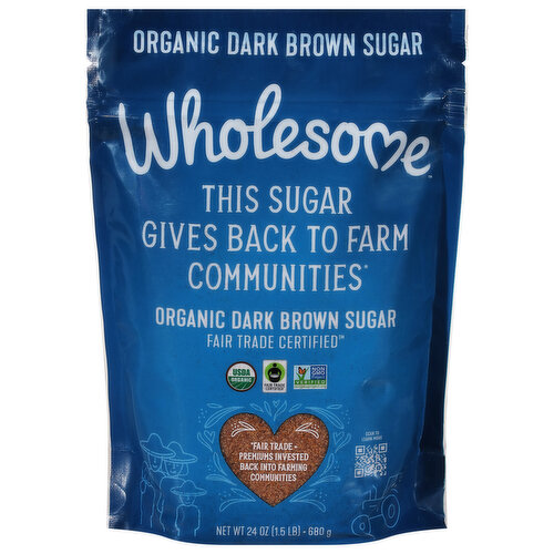 Wholesome Sugar, Organic, Dark Brown
