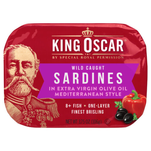 King Oscar Sardines in Olive Oil Mediterranean Style