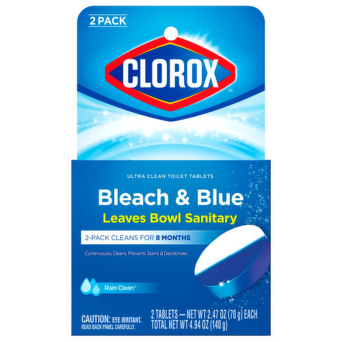 Clorox Toilet Tabs Bleach & Blue Rain Clean