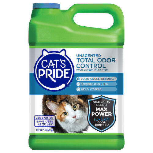 Cat's Pride Max Power Total Odor Control Unscented Clumping Clay Cat Litter