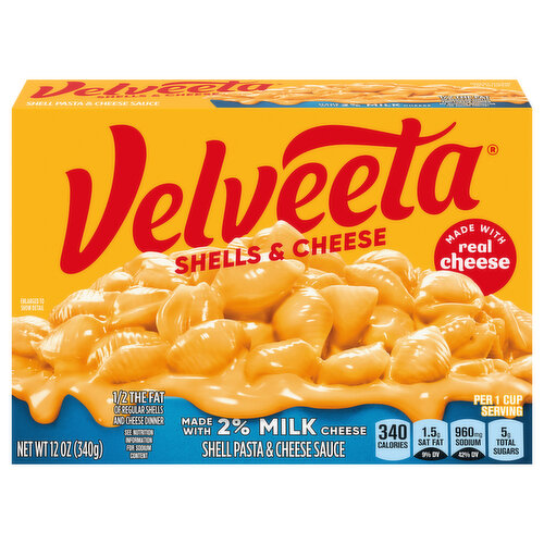 VELVEETA Shells And Cheese With 2% Milk