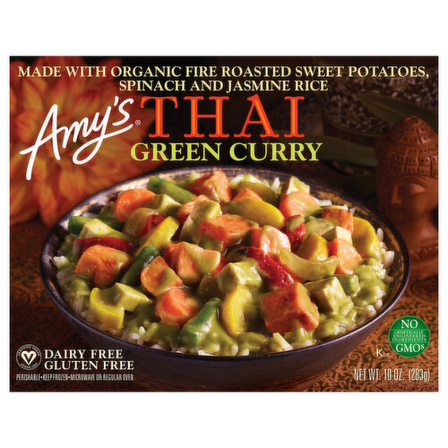 Amy's Kitchen Frozen Thai Green Curry Asian Meal, Vegan, Gluten Free