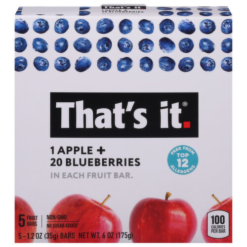 That's It Apple & Blueberry Fruit Bars