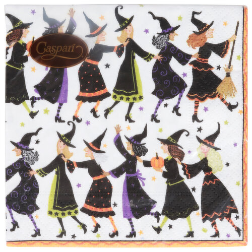 Caspari Witches Conga Line Cocktail Napkin