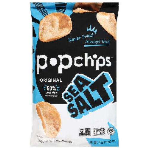 popchips Popped Chip Snack, Potato, Sea Salt