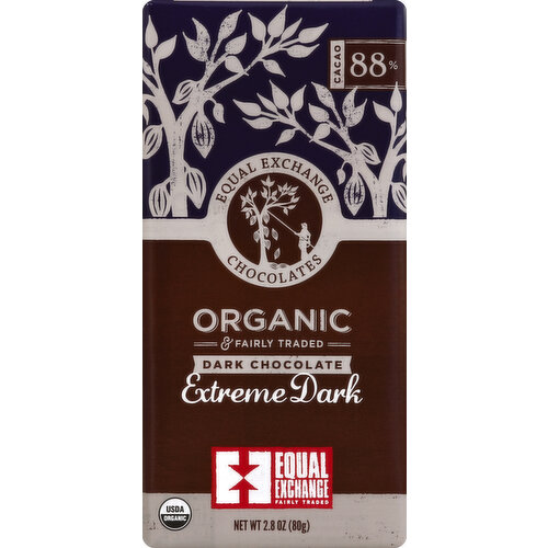 Equal Exchange Extreme Dark Organic 88% Cacao Dark Chocolate