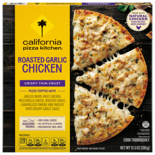 California Pizza Kitchen Roasted Garlic Chicken Crispy Thin Crust Frozen Pizza