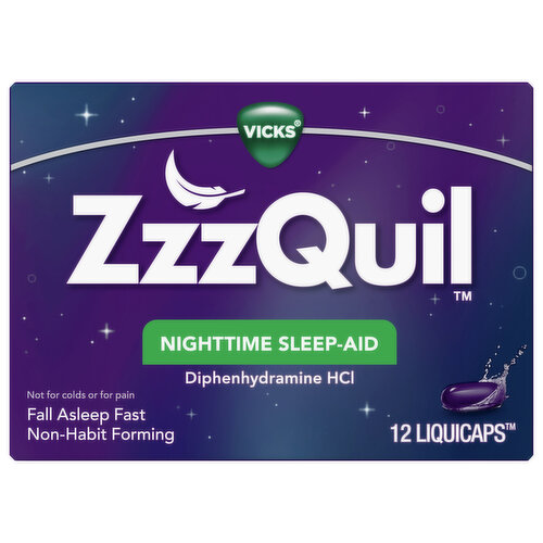 Vicks ZZZquil Nighttime Sleep Aid, Non-Habit Forming