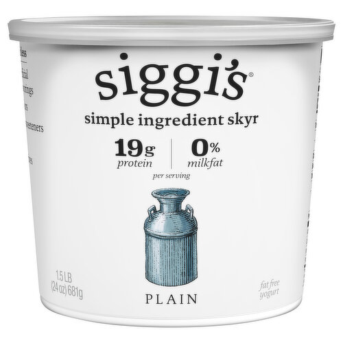 Siggi's Icelandic Skyr Nonfat Yogurt, Plain