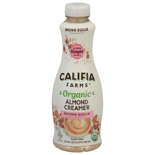 Califia Farms Organic Almond Creamer Brown Sugar
