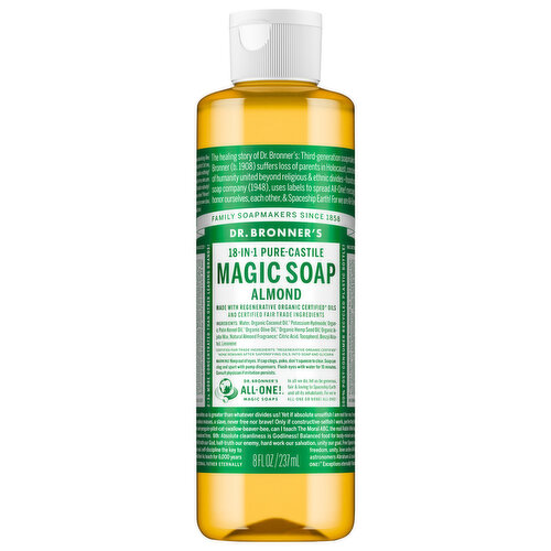 Dr Bronners Castile Almond Liquid Hand Sopa